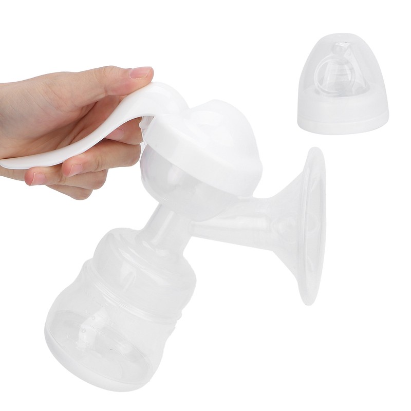 Portable Manual Breast Pump Single Hand Breast Pump Plastic Breastfeeding