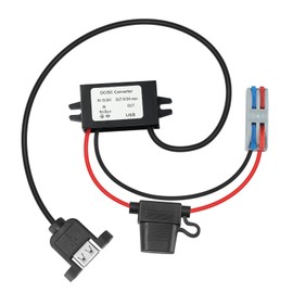 MZHOU DC12V 24V to 5V Voltage Converter USB Power Converter DC 8V-32V to 5V 3A 15W, 12V USB Socket Buck Converter Step-Down Motorcycle Volt Charging Regulator