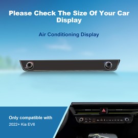(2Pack) Coleya for Kia EV6 Screen Protector, 2022 2023 2024 AC Display Protective Film for Kia EV6 (Wind/GT-Line/GT/Light/First Edition), 2024 EV6 Climate Control Screen Protector High Clarity