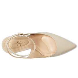 Jessica Simpson Women's Miriale Slingback Ankle Strap Pumps, Soft Ivory, 8.5
