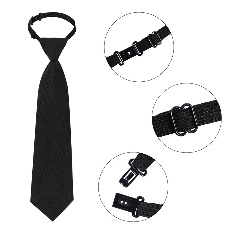 Sucrain 1pcs Boy's Necktie Pre-tied Adjustable Neck Strap Tie for