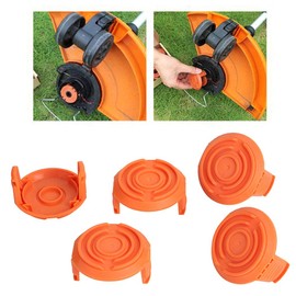 Worx Grass Trimmer Thread, Worx Spool Cap Grass Trimmer Plastic Robust Spool Cap Cover Replacement Worx Cover Fit for Worx WA0010 Trimmer Pack of 5, Default