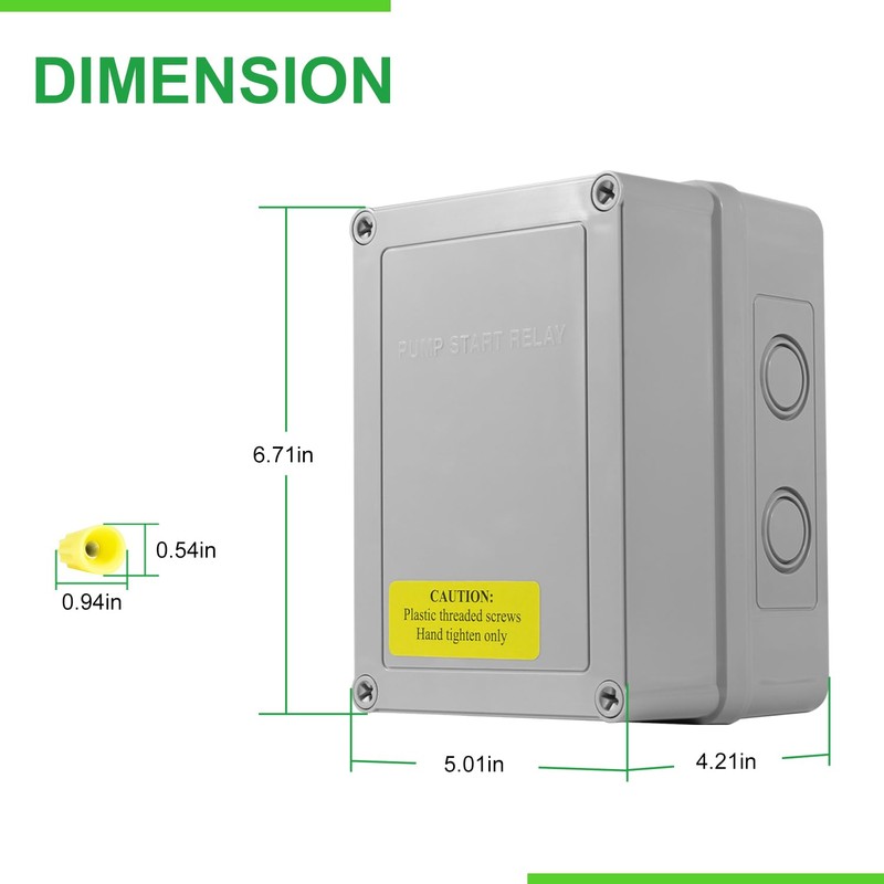 1522 Pump Start Relay with Enclosure 3 HP at 110V