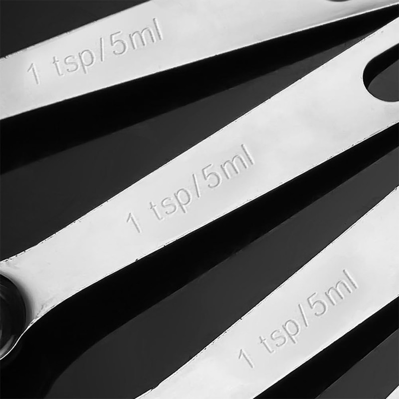 3 PCS Teaspoon Measuring Spoons, 5ml Measuring Spoons, Stainless Steel