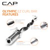 CAP Barbell 47-Inch Olympic EZ Curl Bar with Rubber Grips