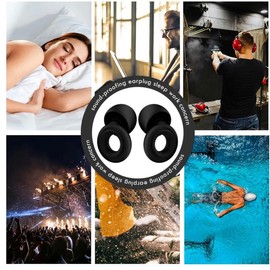 Be Quiet! Ear Plugs - Noise Reduction Earplugs for Sleep and Travel - Color: Purple