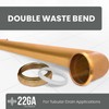 Highcraft 1-1/2” x 24” Double Waste Arm Brass Waste Bend