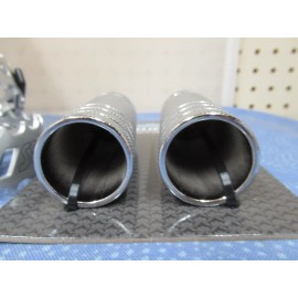 SE Bikes BMX Silver Bear Trap 9/16" Pedals & Wheelie Axle Pegs 35 x 98 3/8"-14mm