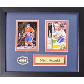 Nick Suzuki Montreal Canadiens 2 Card Hockey Collector Frame