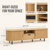 69-Inch Wood TV Stand with Power Outlet and Hidden Storage