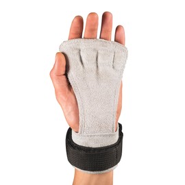 Verri | Calleras Gym de carnaza de Res con Strap para Levantamiento de Pesas, Crossfit, rutinas, Entrenamiento en Gimnasio, Beige, M - G - EX