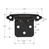 Ravinte 4 Pack (2 Pairs) 1/2" Overlay Cabinet Hinges, Self-Closing