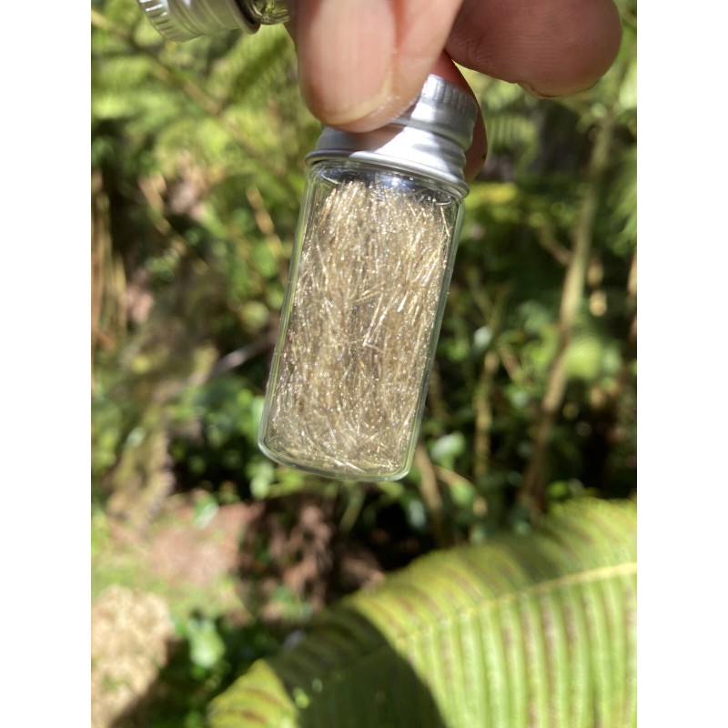 Olivine Crystal Volcanic, Pele’s Hair, Olivine Mineral Glass Specimens ￼10ml.