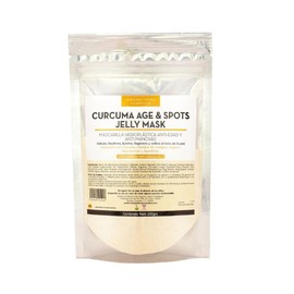 Nuestra Tierra Cosmetica Mascarilla Hidroplástica de Curcuma Anti-Edad y Antimanchas, Jelly Mask con Colágeno Vegano y Niacinamida, 100g