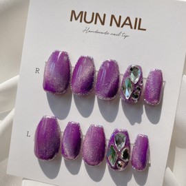 MunNail Wooju Youngrong Nail Tips - Short Oval / MunNail 우주영롱 네일팁 - 숏오벌