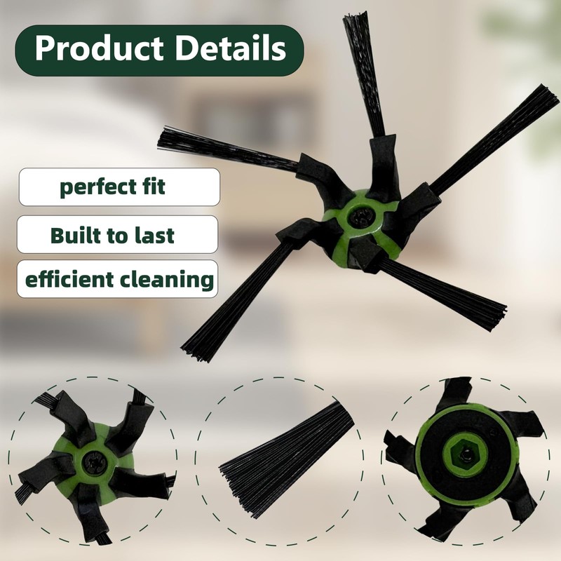 8 Pack s Series Corner-Sweeping Brush Replacement for iRobot Roomba