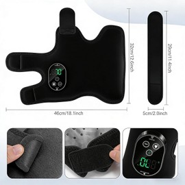 Foot And Ankle Massager Wireless Heated Wrap, 6 Temperature Settings Vibrating Foot And Ankle Massager With Heat For Women Dad Mom Elderly Home Post‑Workout Fatigue Discomfort