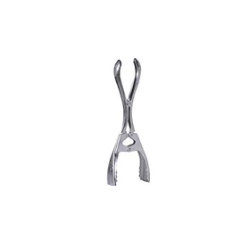 FIREFIX 2087 Briquette Tongs with Joint, Length 245 mm, Galvanised, Silver