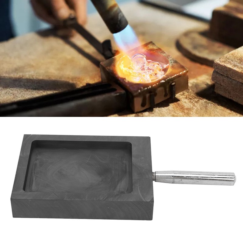 Graphite Casting Mold Metal Ingot Mold Crucible with Handle for
