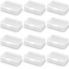 Farmer Mani 12Pcs Rectangular Mini Plastic Storage Containers (3.46 x
