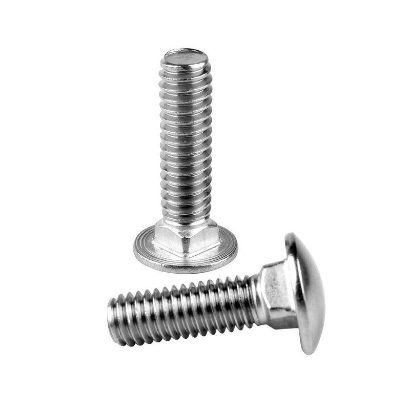 SZJIUZYD 1/2-13 x 1-1/2" Carriage Bolts Screws, 304 Stainless Steel