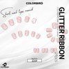 COLORBIRD Z219 Nail Tips, Short, 24 Pieces, Pink, Nail Tips,