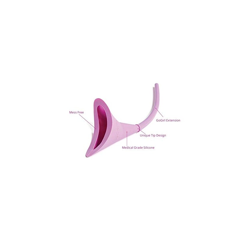 Go Girl Women's Portable Urination Device With Extension Tube Pink