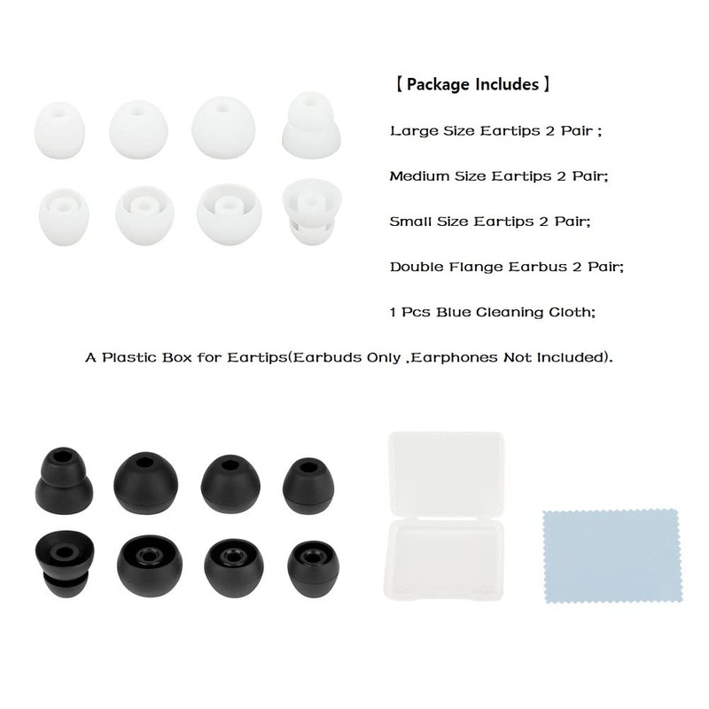 Replacement Earbuds Silicone Earbuds Buds Set 8 Pairs Compatible with