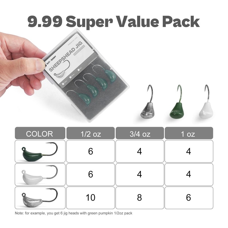 Sheepshead Jig Green Pumpkin