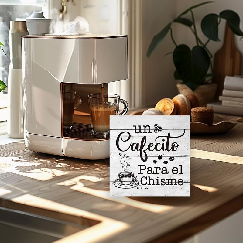 Qubereeree Stylish Coffee Bar Cafe Station Signs,Funny Spanish Decoration Sign