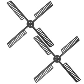2 Sets Solar Windmill Vane Garden Windmill Model DIY Garden Windmill Patio Windmill Leaves Wind Mill Accessories Windmill Replacement Spinners Windmills Plastic Black