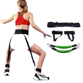 COZENTA Jump Trainer Training Tube Leg Strength Lower Body Training Equipment Volley Basketball (Green, 20lbs)