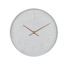 Deco 79 Metal Decorative Wall Clock Round Wall Clock for Home, Wall Clock for Room 24" x 2" x 24", White