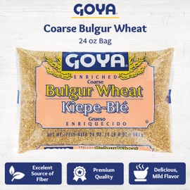 Coarse Bulgur Wheat by Goya, Nutritious Bulgur Wheat for Tabouleh, Salads, Soups, and Pilafs, 24oz. Bag