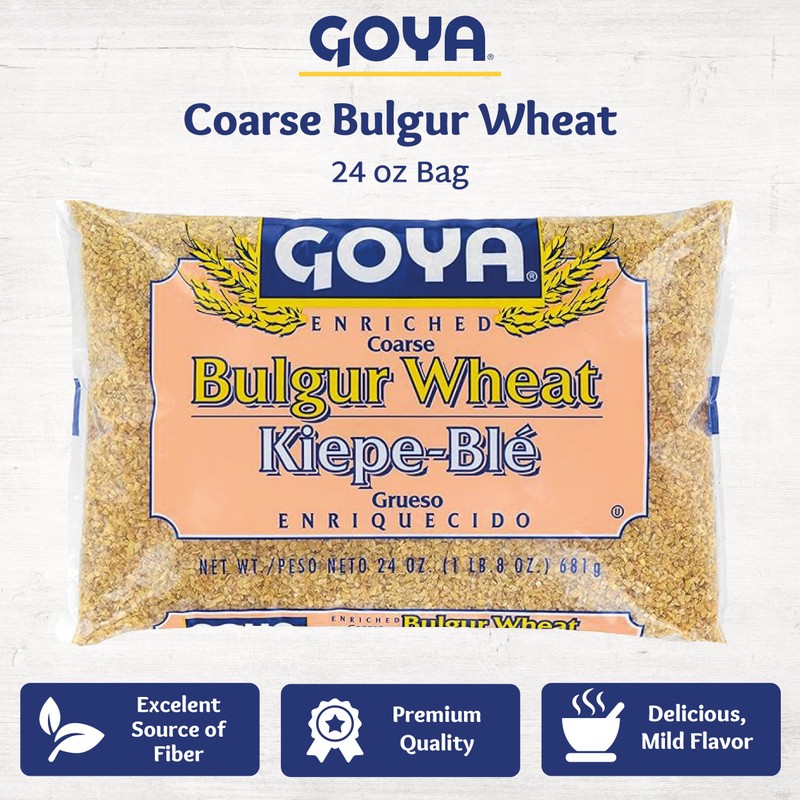 Coarse Bulgur Wheat by Goya, Nutritious Bulgur Wheat for Tabouleh,