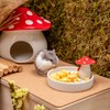Niteangel Hamster Feeding & Water Bowls- Mushroom Ceramics Series Food