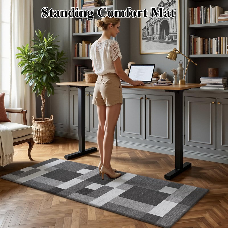 Ileading Anti Fatigue Kitchen Mat, Non Slip Cushioned Standing Floor