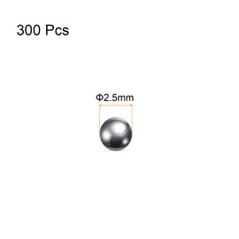 sourcing map Pack of 300 Precision Balls 2.5 mm Diameter G10 Chrome Steel Ball for Bearings Silver