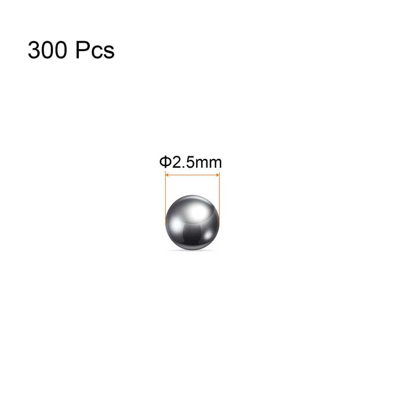 sourcing map Pack of 300 Precision Balls 2.5 mm Diameter