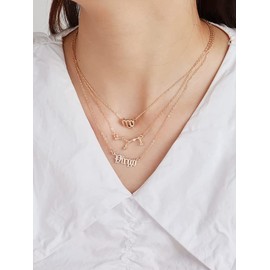 3 Pcs Zodiac Necklace Set for Women 12 Horoscope Star Sign Necklace Constellation Pendant Necklace for Girls (Sagittarius)