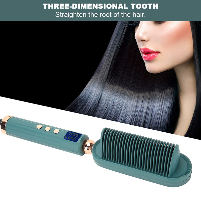Professional Electric Hair Comb Brush Ionic Hair Straightener Hairstyling Tool
