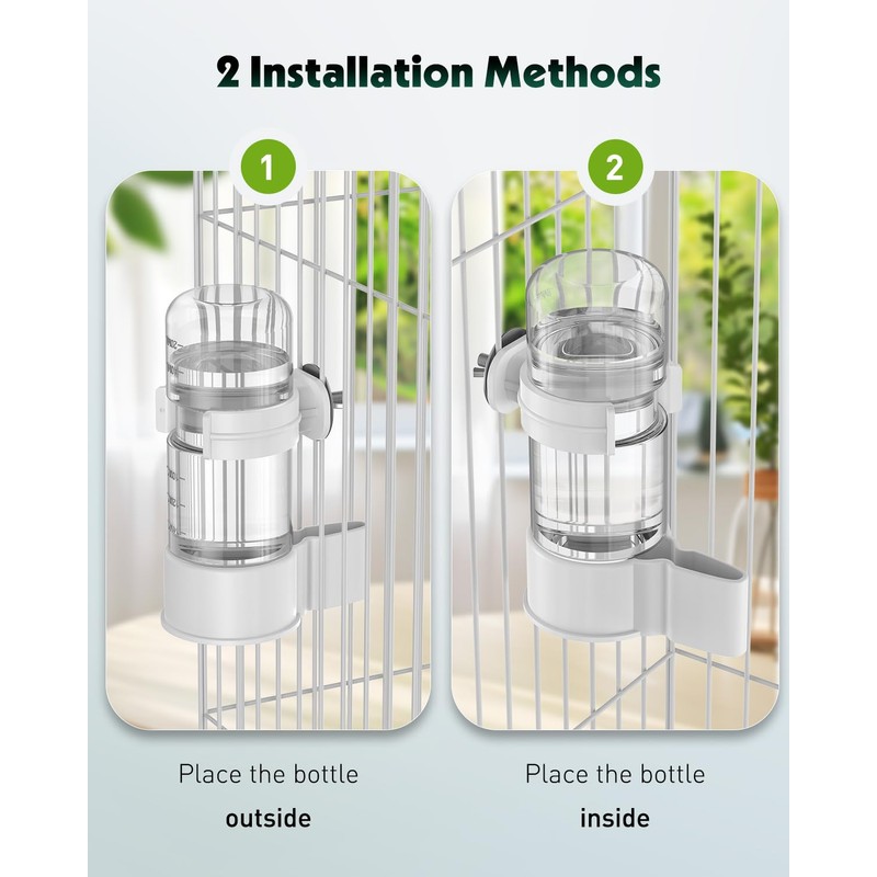 Pawfly Bird Water Dispenser, Automatic Water Feeder, Plastic Cage Water