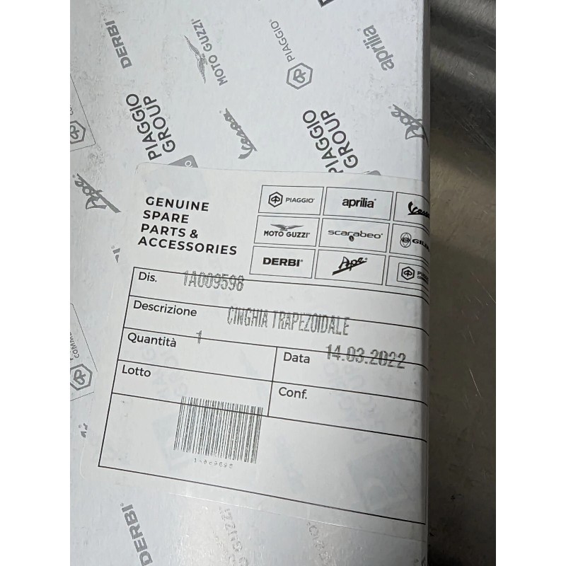 VESPA OEM Variable Speed Belt GTS 300 1A009598