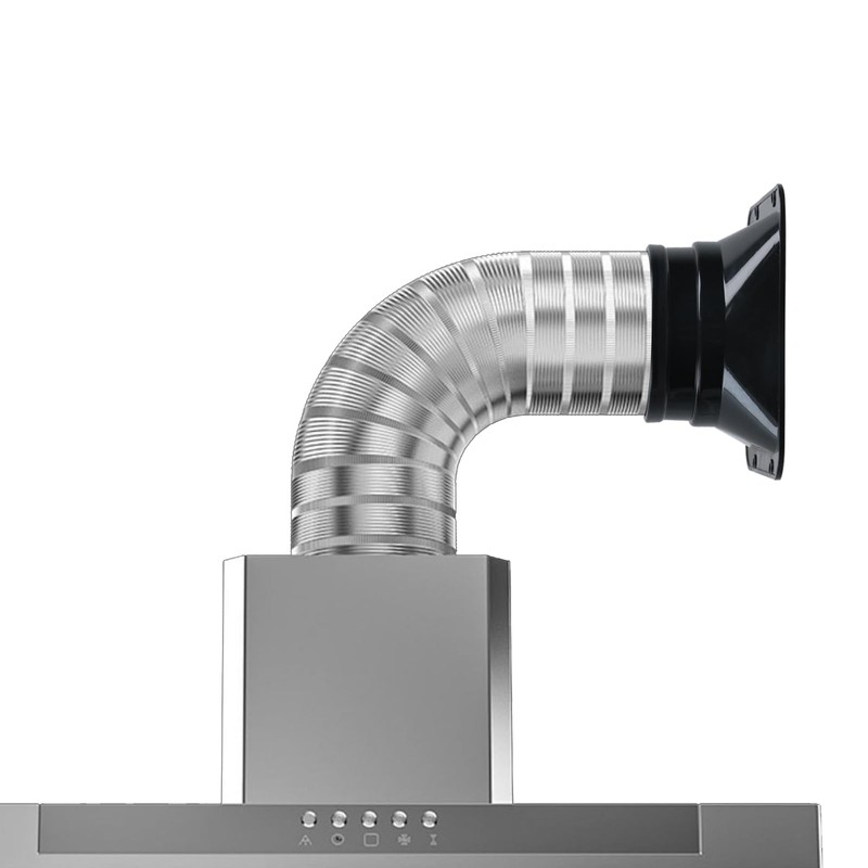 Geesatis 4 inch Duct Connector Flange,Metal Straight Pipe Flange Square