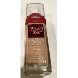 Revlon Liquid Foundation, Age Defying Makeup, 025 SAND BEIGE, 1 Fl Oz