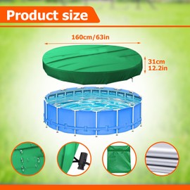 Round Pool Cover, Round Pool Cover, Dog Pool Cover, Pool Tarpaulin, Pool Tarpaulin, Cover for Dog Pool, Cover for Pool, Round Pool Cove, Foldable UV Pool Tarpaulin