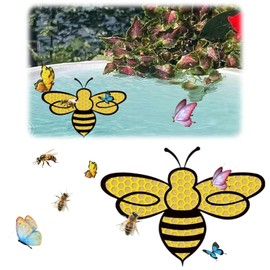 Bee Shaped Floating Island,Bee Watering Station,Bee Floating Pollinator Island,Bee Feeder for Garden,Bee Drinking Station,Drinking Station for Outdoor Garden,Designed Specifically for Outdoor Gardens