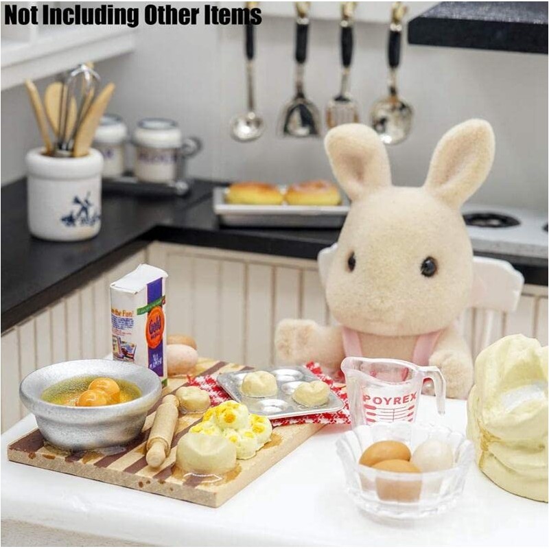 Miniature Baking Set Kitchen Food Play for Dollhouse 1:12 Scale