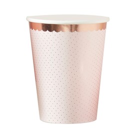 Ginger Ray Floral & Pink Rose Gold Foiled 8 Stück, Tassen, 8 Count (Pack of 1)