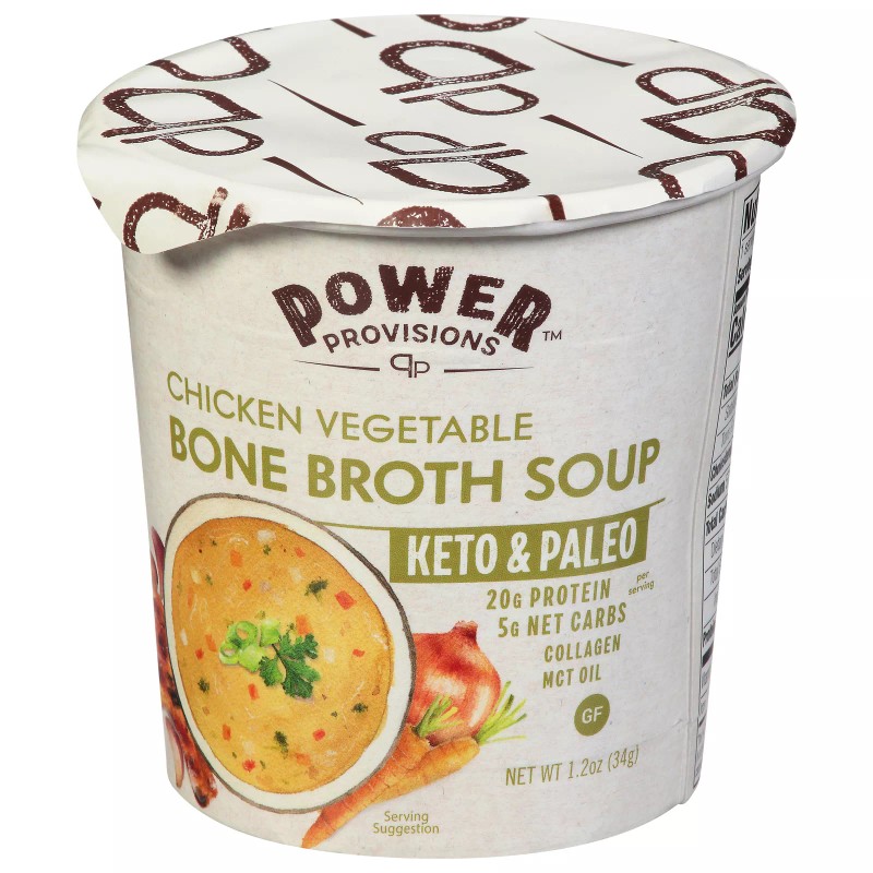 Power Provisions Soup Bone Broth Chicken Vegetable 1.2 oz (Pack